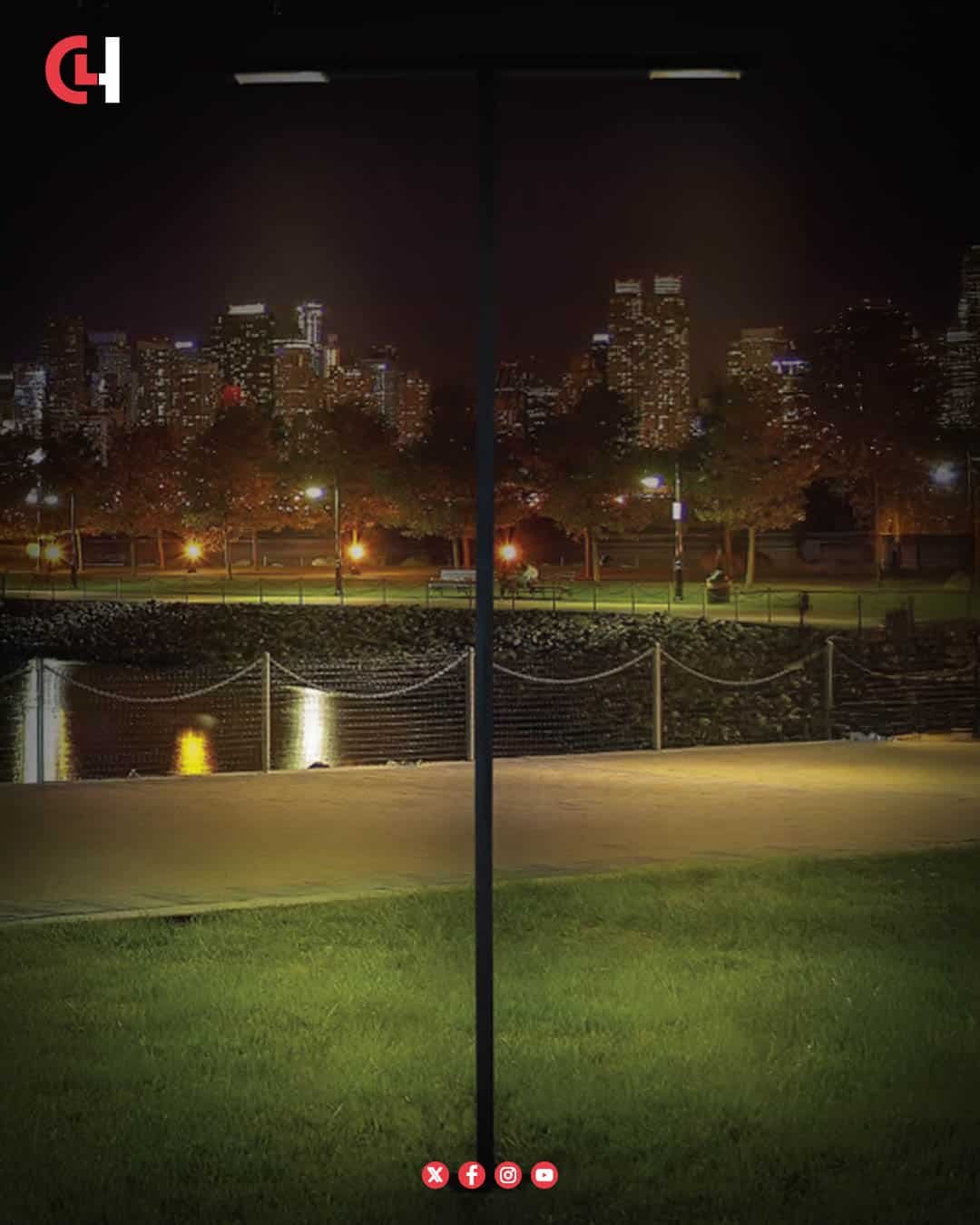 Untitled 124 R City Lights Hub | المورد الرائد للإضاءة في مصر - عمود اضاءة حدائق الومنيوم 2.7متر من CLH