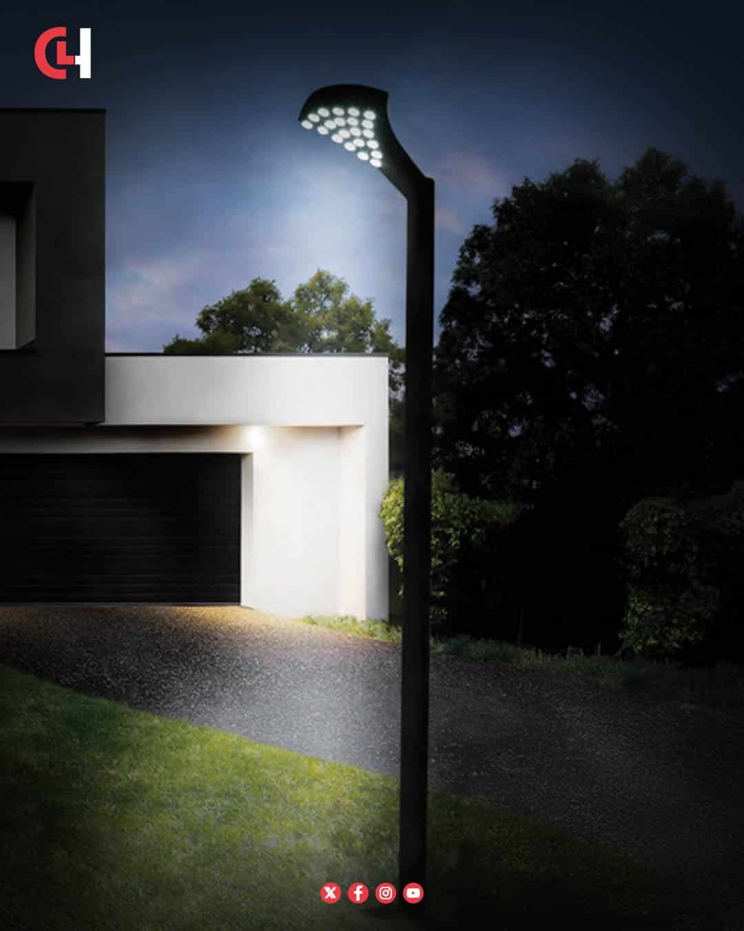 Untitled 125 R City Lights Hub | المورد الرائد للإضاءة في مصر - عمود اضاءة حدائق الومنيوم 3 متر من CLH