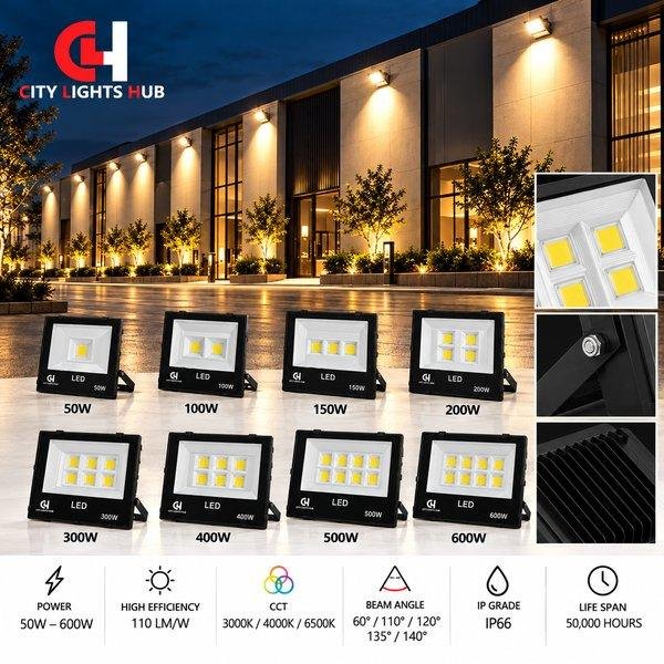 CLH_COB_50W-600W_600x600_100KB كشاف ليد خارجي CLH COB بقدرات من 50 إلى 600 وات - الصورة 1